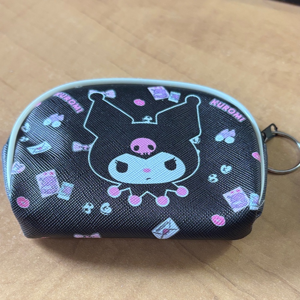 Cute kuromi Character Black and Pink Coin Pouch